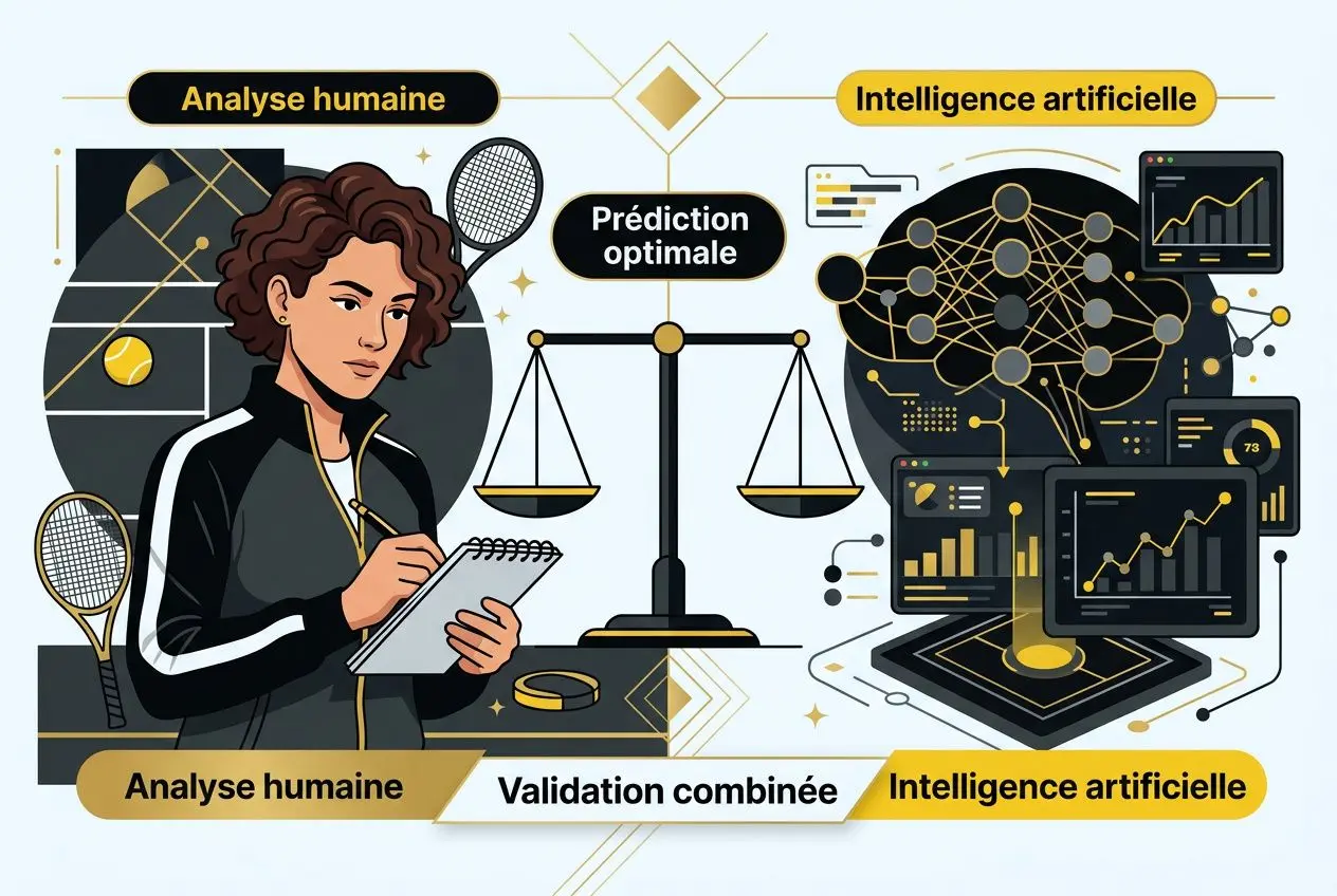 Analyse visuelle sur l’IA et l’analyse humaine pour prédiction optimale des matchs de tennis, question clé: l'ia peut-elle prédire les matchs de tennis.