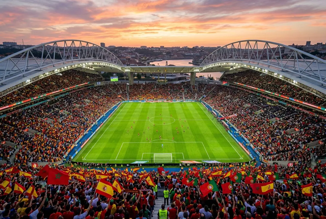 Stade rempli lors d'un match de Ligue des champions