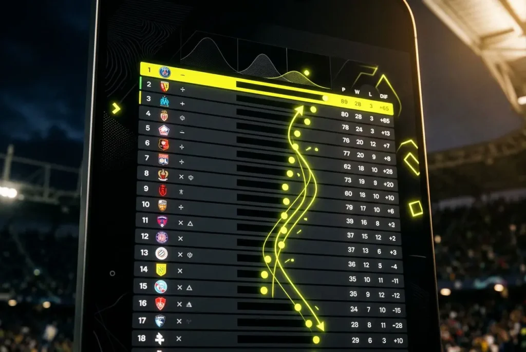 Classement ligue 1 2026 : le championnat 2026-2026 à jour