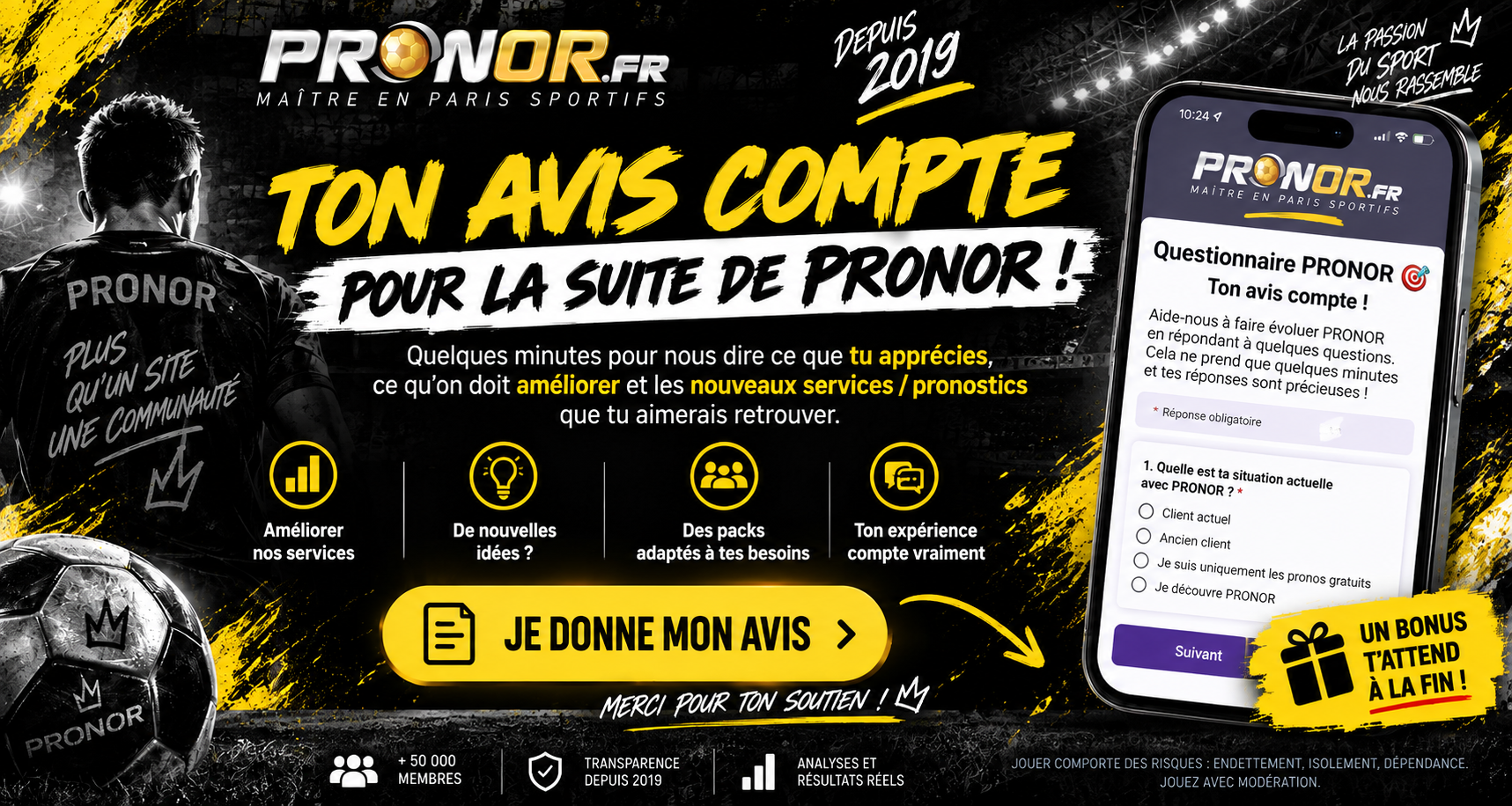 Ton avis compte pour la suite de PRONOR - Je donne mon avis