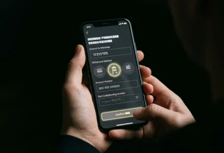 Capture d'écran d'un smartphone affichant un formulaire de retrait, avec champ montant et méthode de retrait, prêt à confirmer. intégration du mot-clé: comment retirer argent betclic guide.